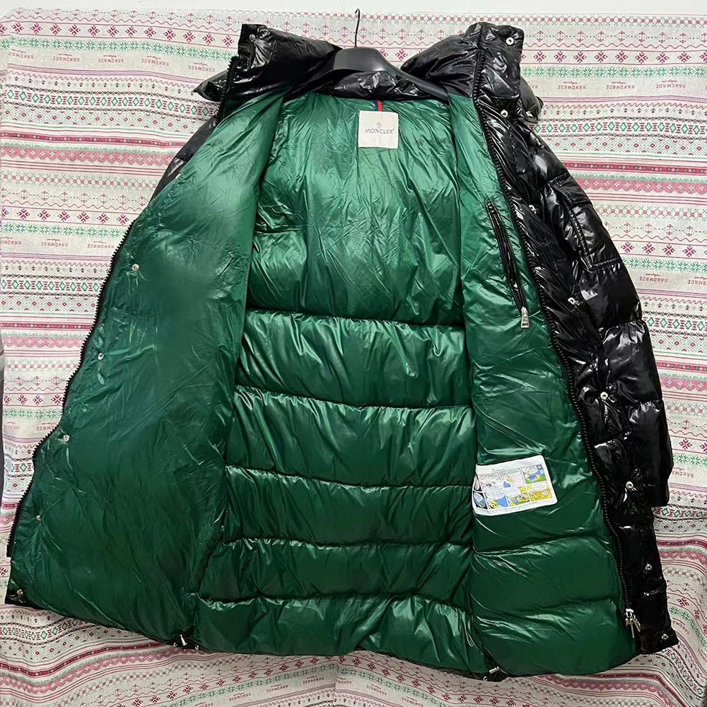 Moncler Hanoverian Long Down Coat  Unisex In Black Jacket